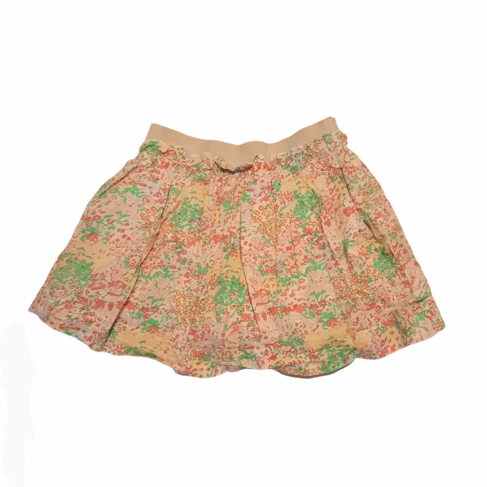 Land's End Girls Cotton Floral Skirt 4